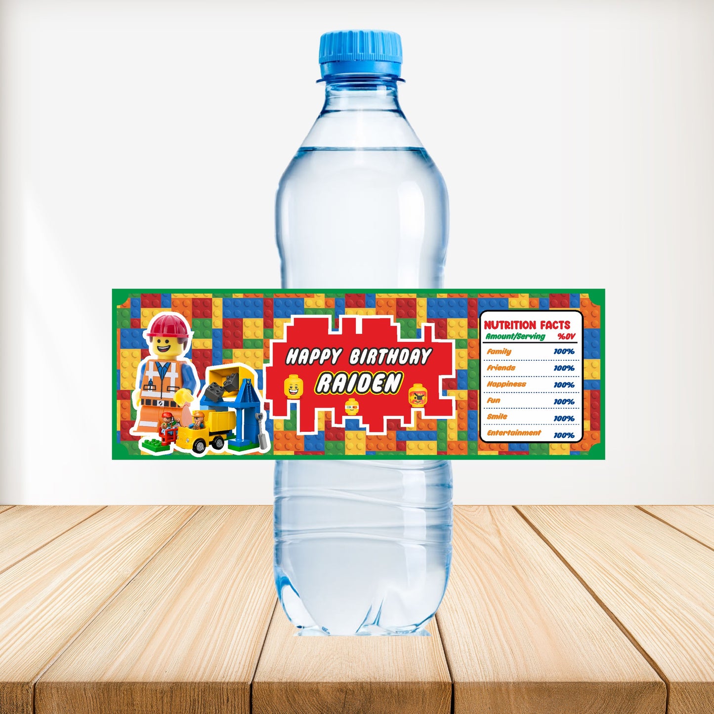 Lego Theme Water Bottle Sticker