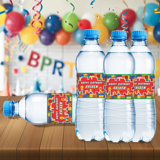 Lego Theme Water Bottle Sticker