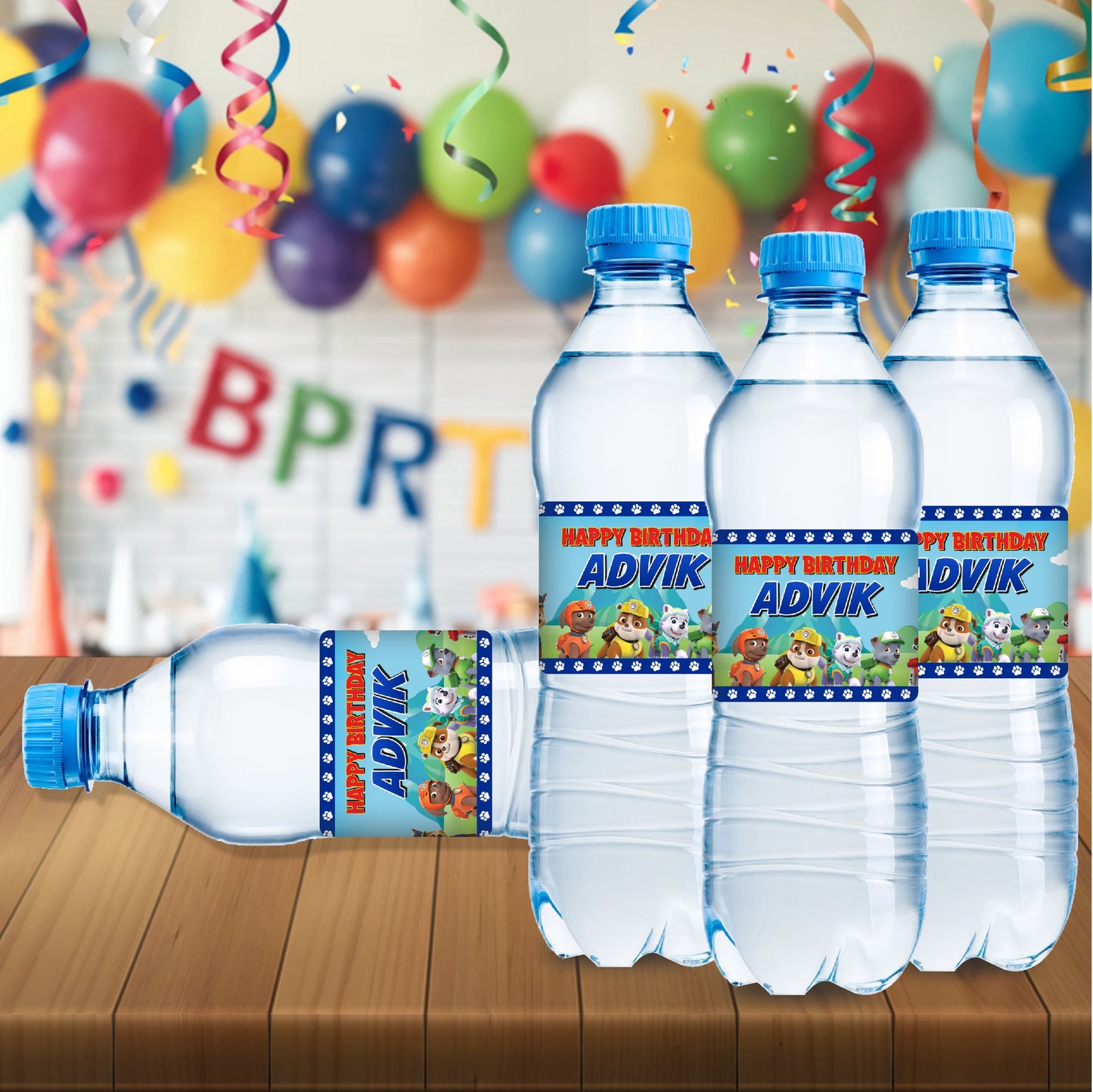 Paw Patrol Theme Water Bottle Sticker