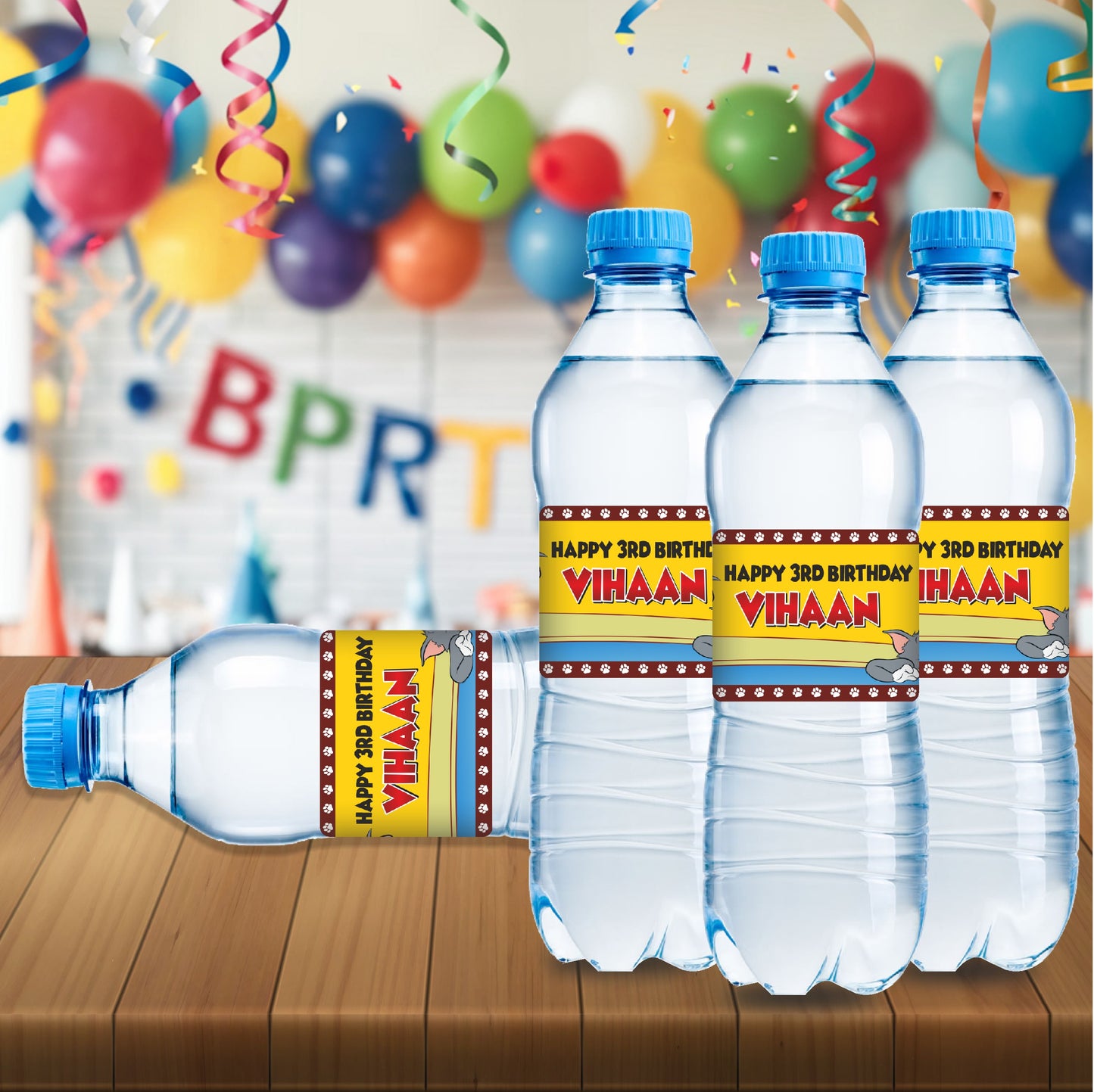 Tom & Jerry Theme Water Bottle Sticker