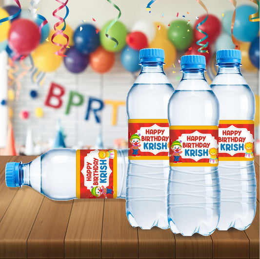 Carnival Theme Water Bottle Sticker