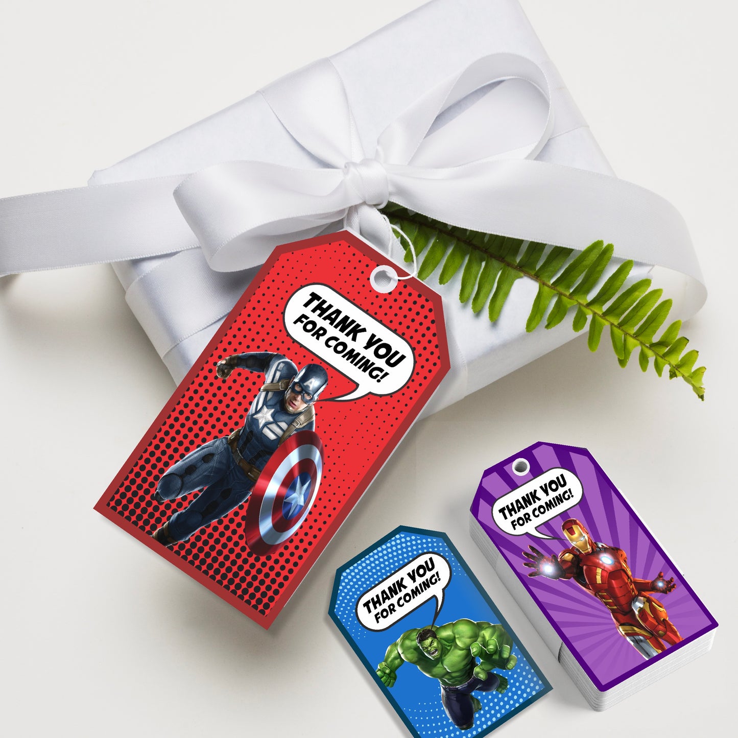Avengers Theme Thank You Tag