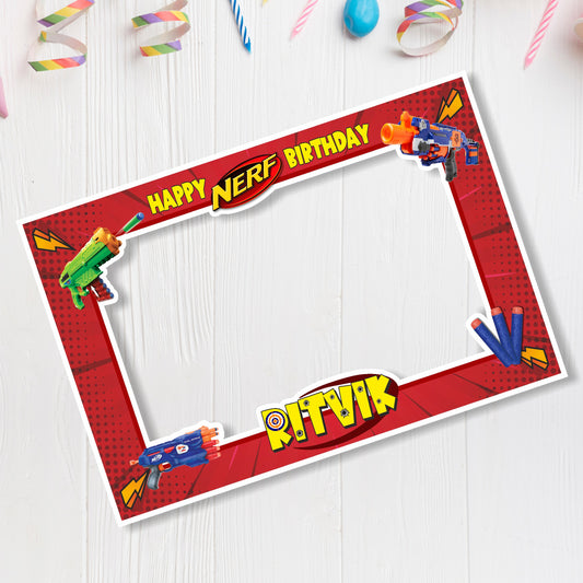 Nerf Gun Theme Personalized Photobooth