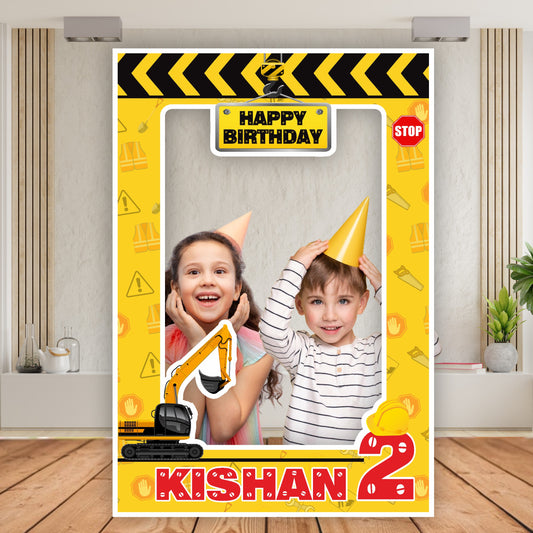Construction Theme Personalized Photobooth