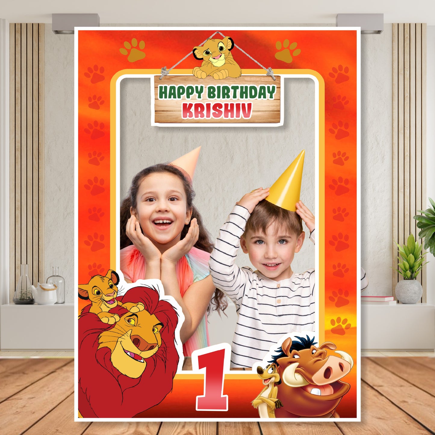 Lion King Theme Personalized Photobooth