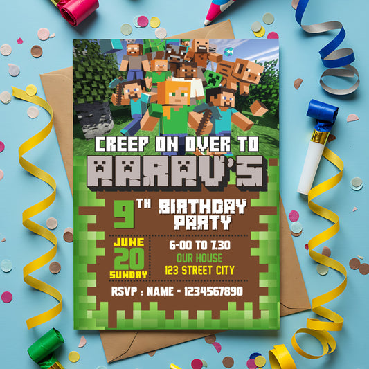 Minecraft Theme Invite