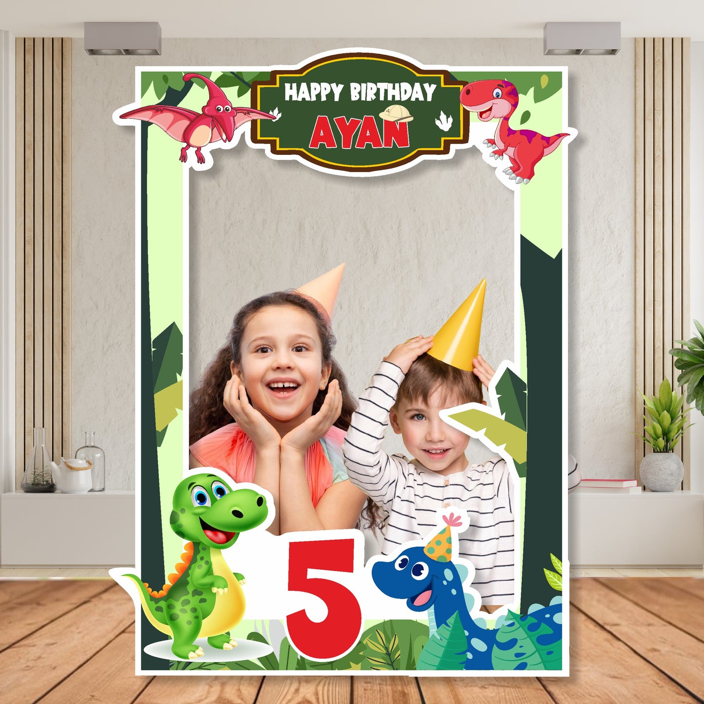 Dino Theme Personalized Photobooth