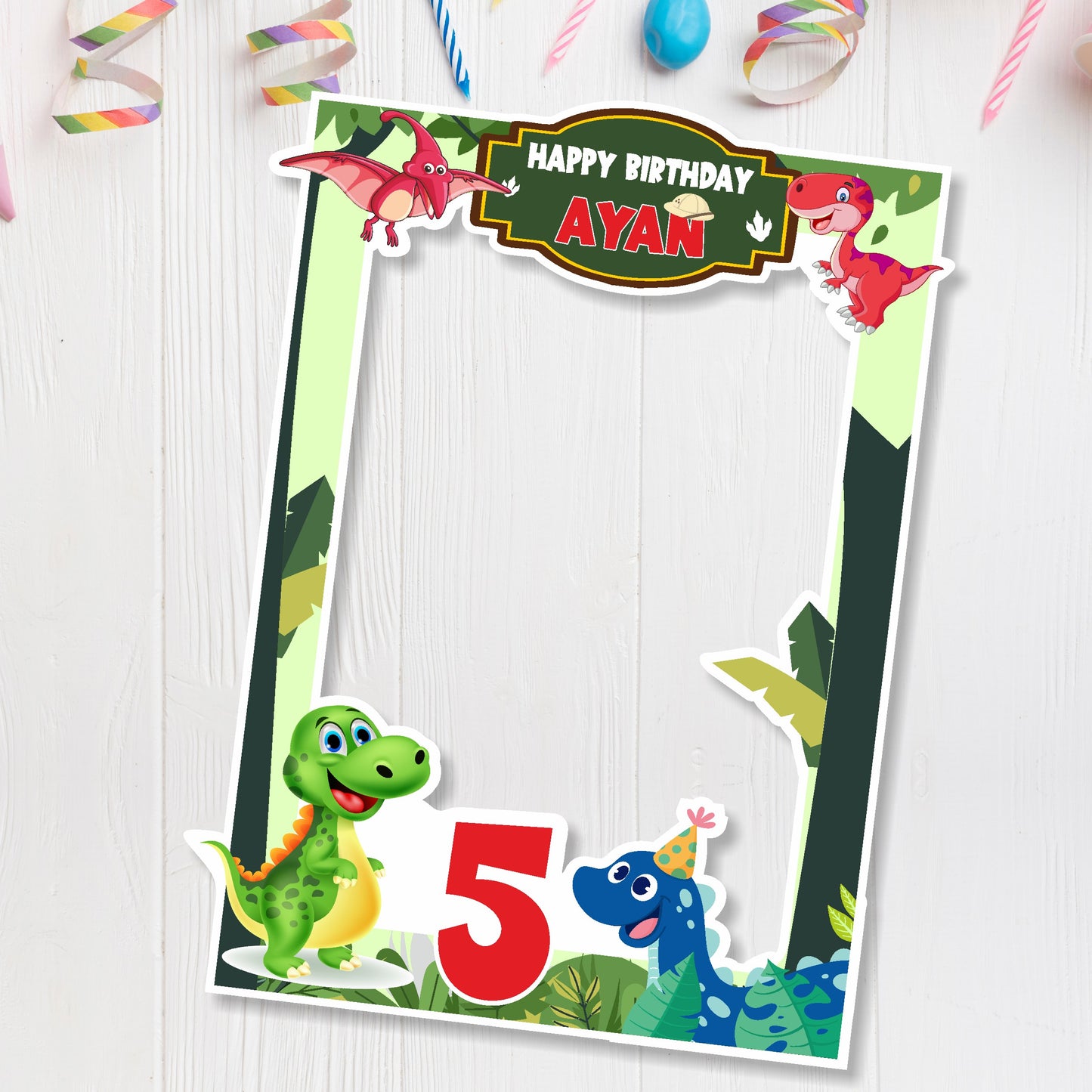 Dino Theme Personalized Photobooth
