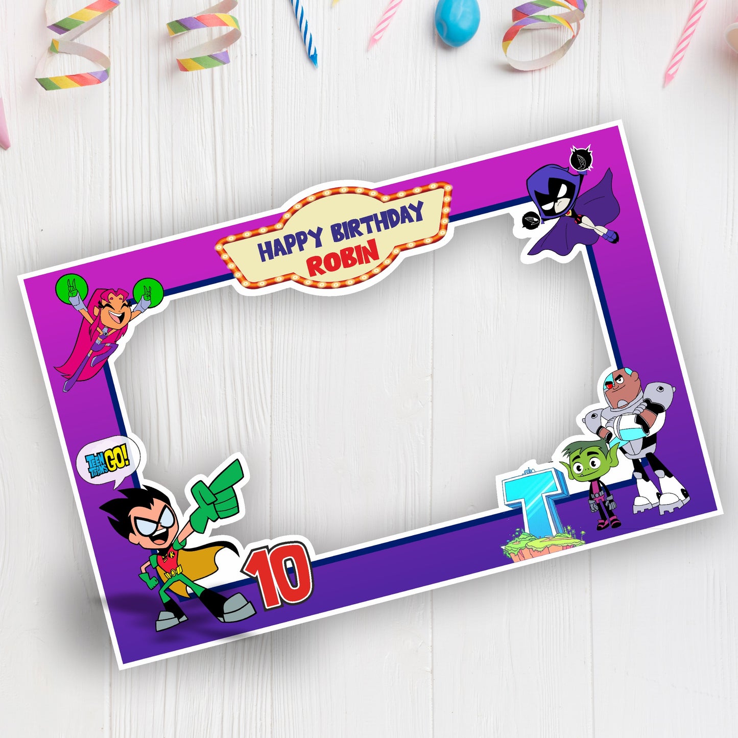 Teen Titans Theme Personalized Photobooth