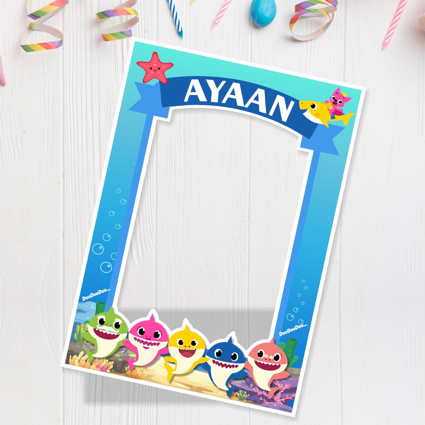 Baby Shark Theme Personalized Photobooth