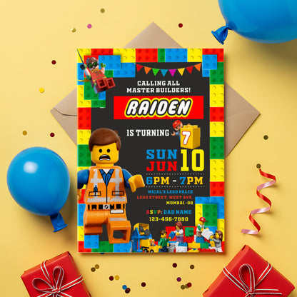 LEGO Birthday Invitations My Store