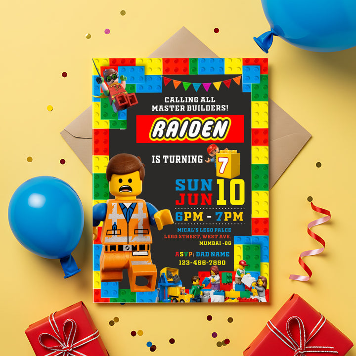 LEGO Birthday Invitations My Store