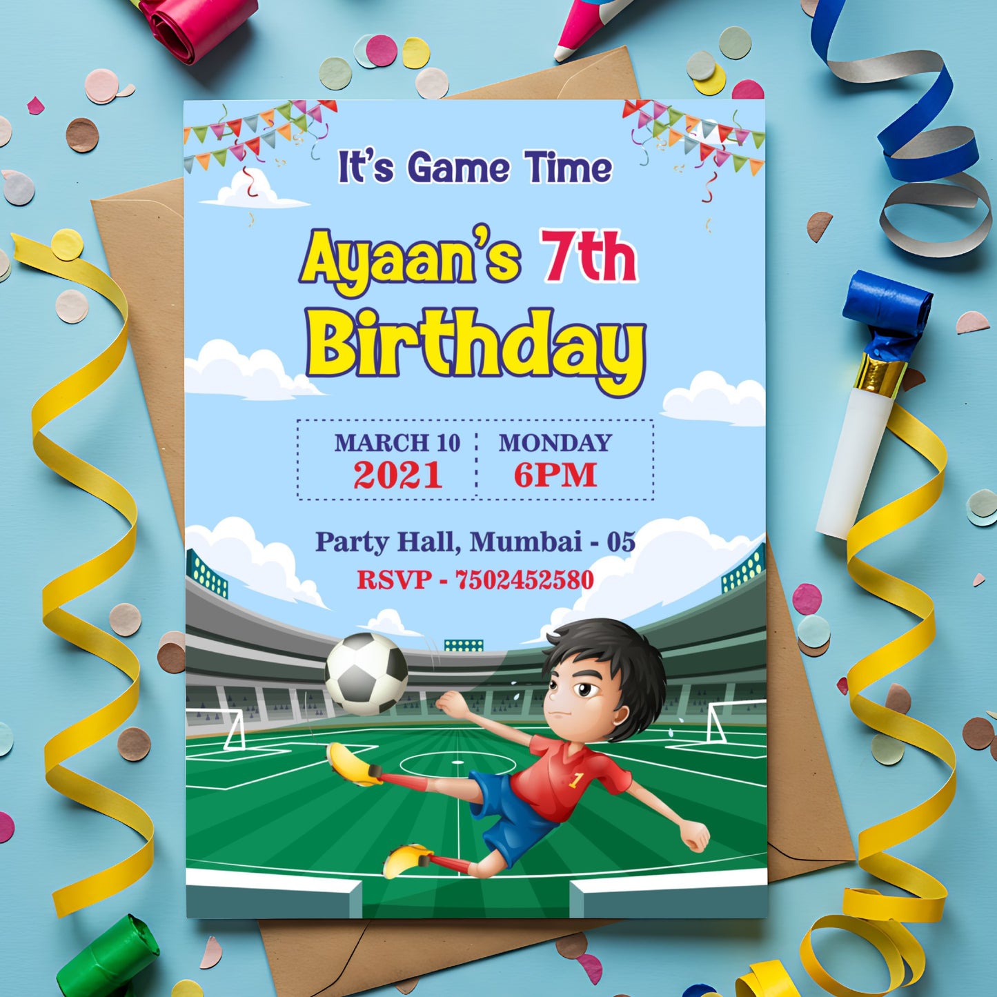 Football Theme Invite