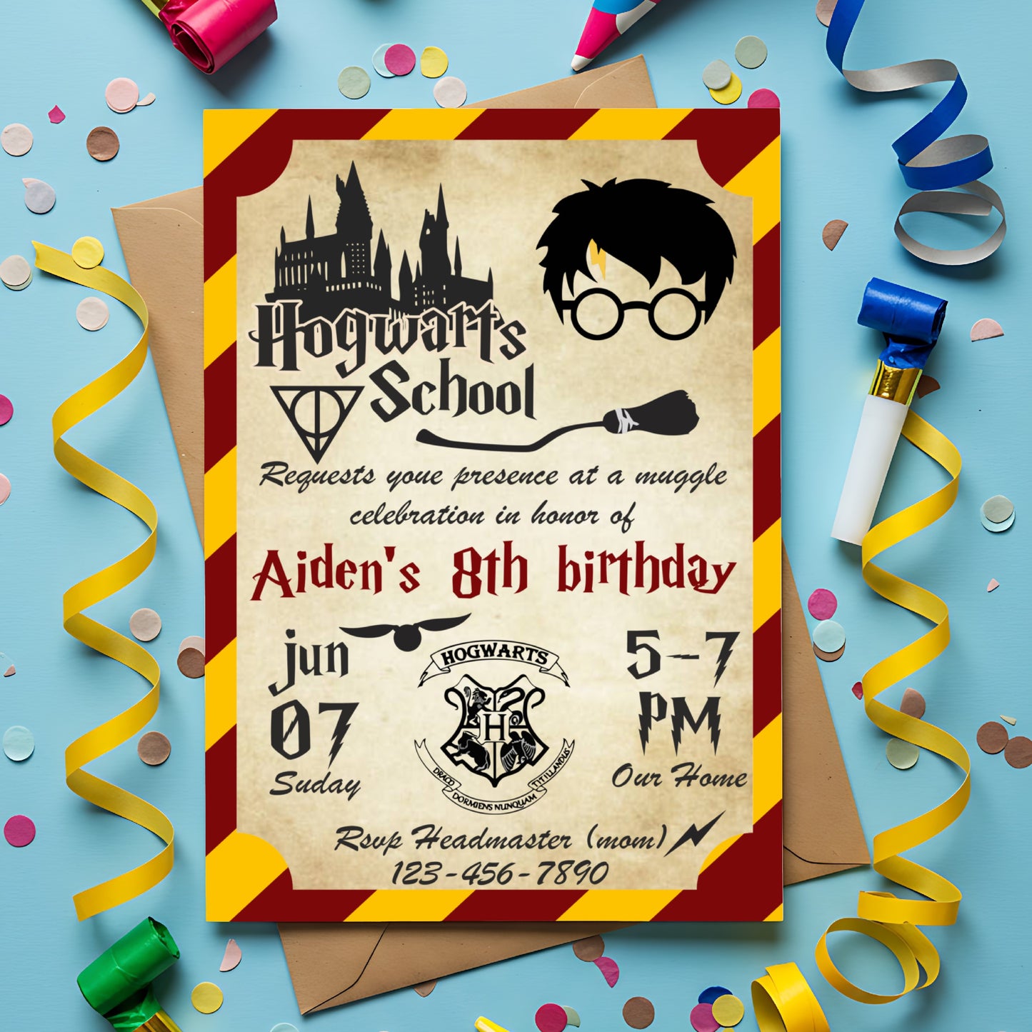 Harry Potter Theme Invite
