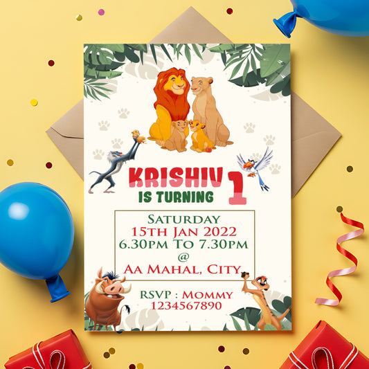 Lion King Theme Invite