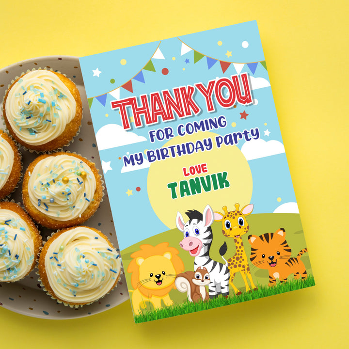 Jungle Theme Thank You Cards My Store