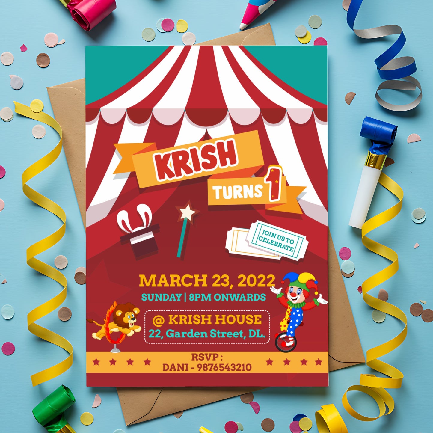 Carnival Theme Invite