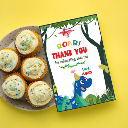 Dino Theme Thank You Cards