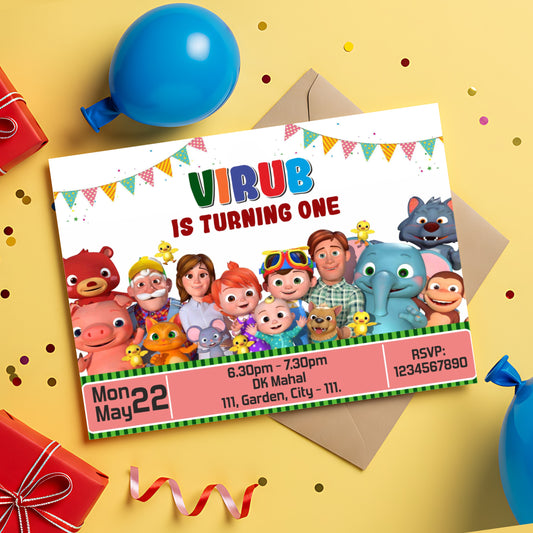 Cocomelon Theme Invite