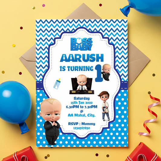 Boss Baby Theme Invite