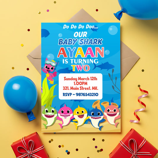 Baby Shark Theme Invite