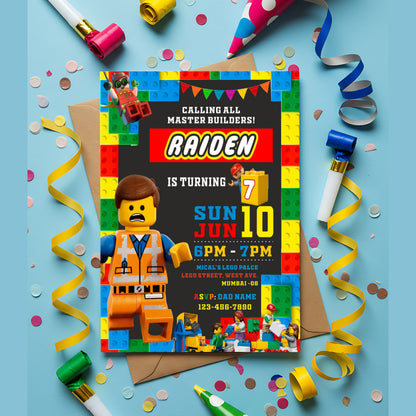 LEGO Birthday Invitations My Store
