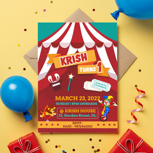 Carnival Theme Invite