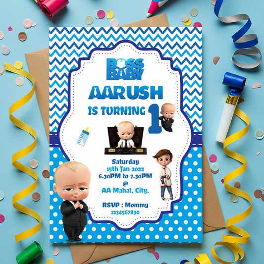Boss Baby Theme Invite