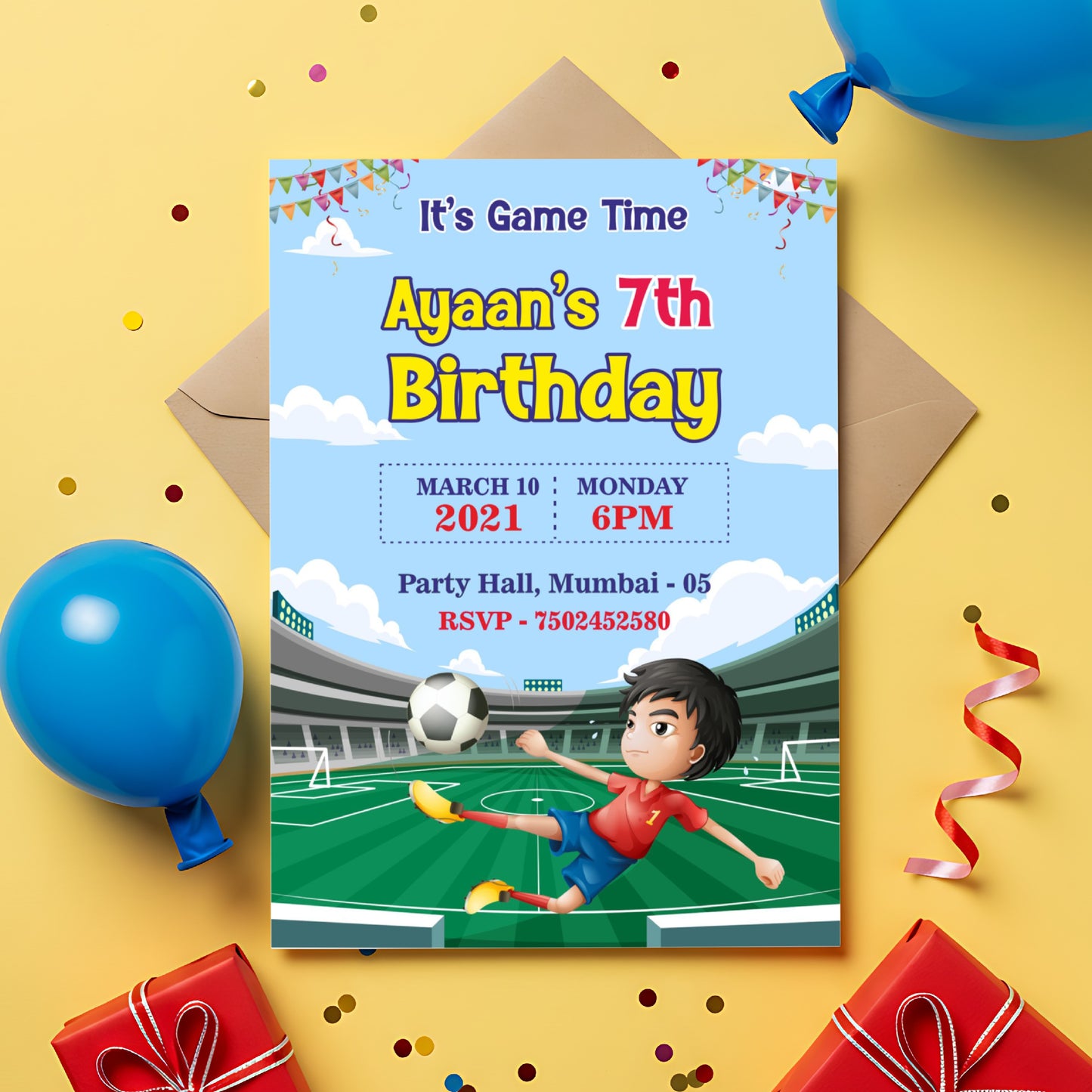 Football Theme Invite