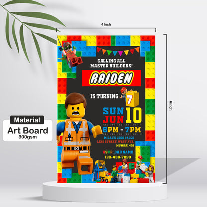 LEGO Birthday Invitations My Store