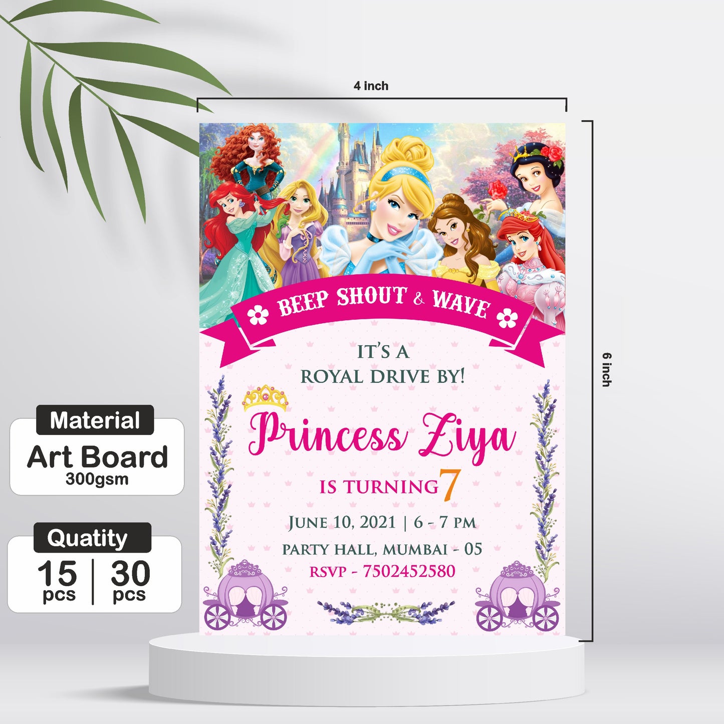 Princess Theme Invite