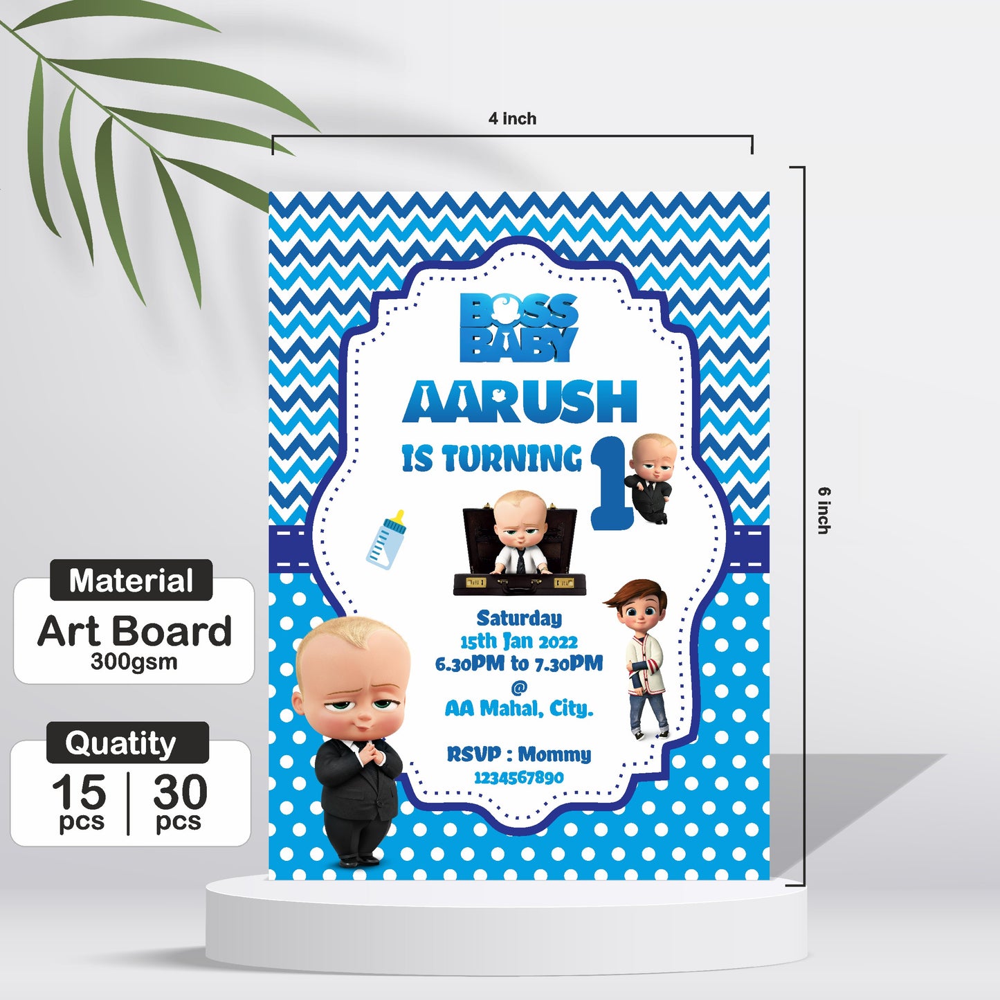 Boss Baby Theme Invite