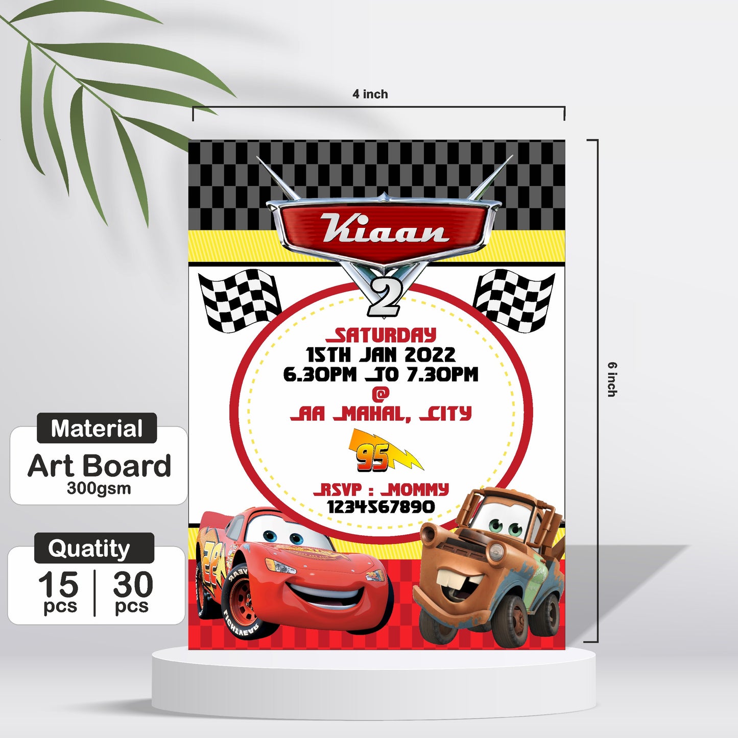 McQeen Car Theme Invite