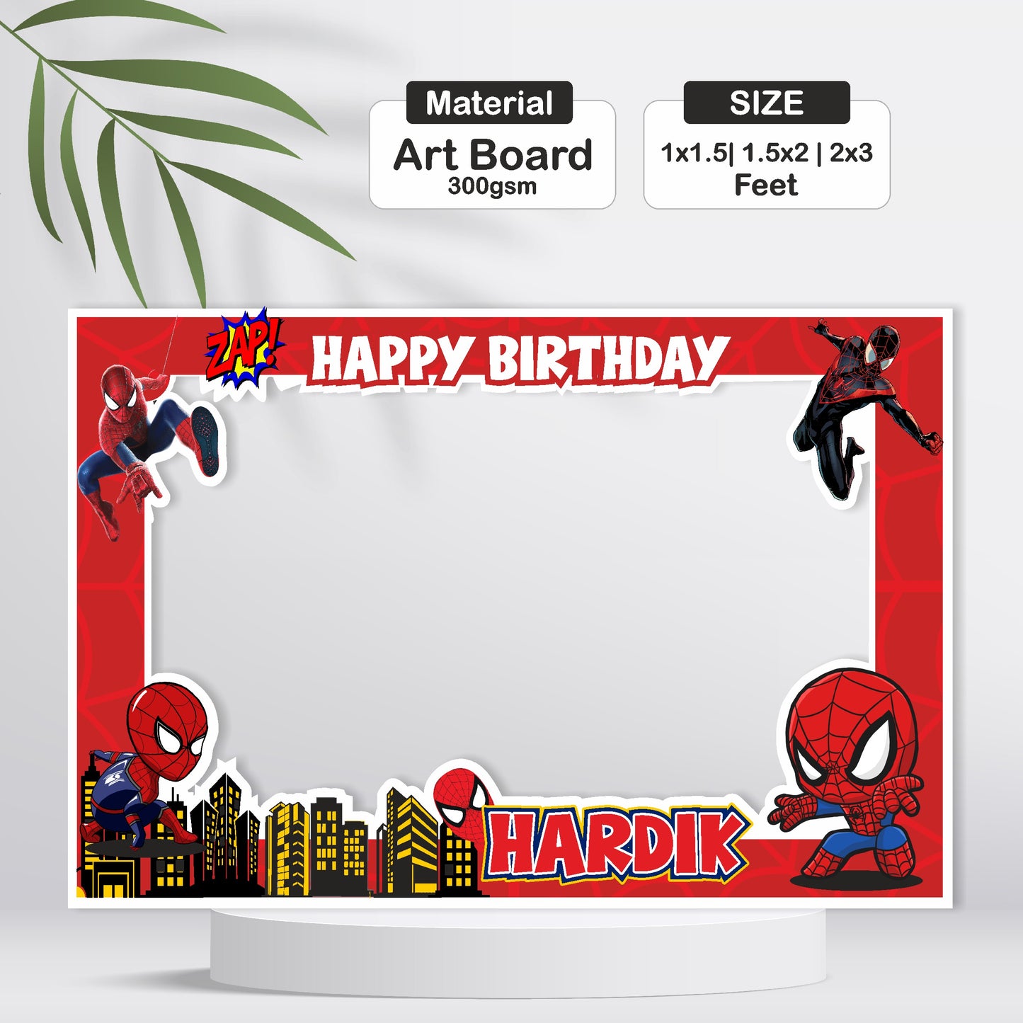 Spiderman Theme Customized Photobooth