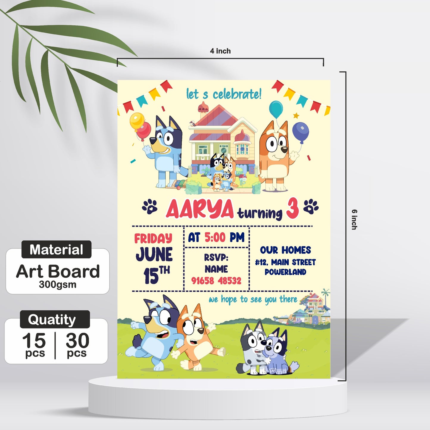 Bluey Theme Invite